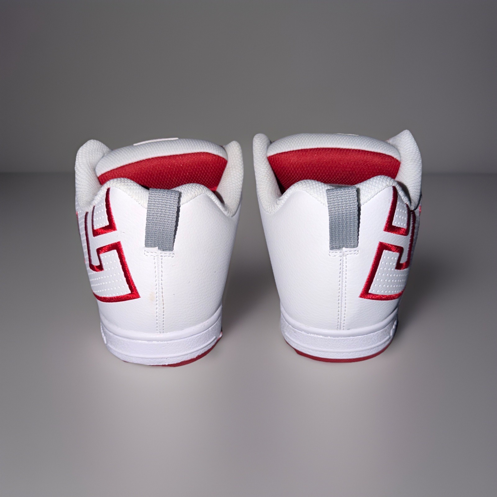 New Men’s DC Court Graffik Shoe White / Red Skateboarding Low Top Shoes Size 10