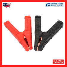 2 Pcs Heavy Duty Alligator Clamps Car Replacement Battery Charger Clip Pure Copp