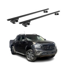 Dachträger Grundtäger für Mercedes X Klasse 470 2017-2020 90kg Alu Schwarz ABE