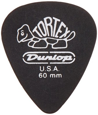 Tortex Black Plectrum Picks .60mm 12 Pack Maximum Memory Minimum Wear