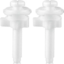 Jetec 2 Pieces Toilet Seat Screws Replacement Kit Plastic Bolts with Plastic