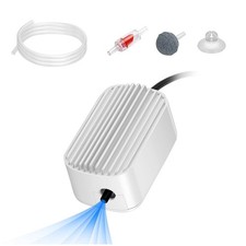 Quiet Aquarium Air Pump 3W Fish Tank Oxygen Aerator Pump with Air Stone Airli...