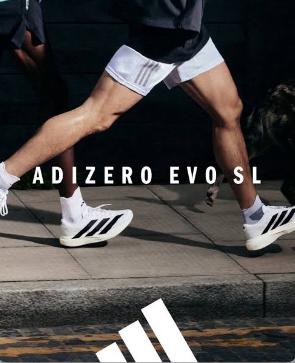 adidas Adizero Evo SL Big Kids White Black Sz 4Y-7Y Fit Womens
