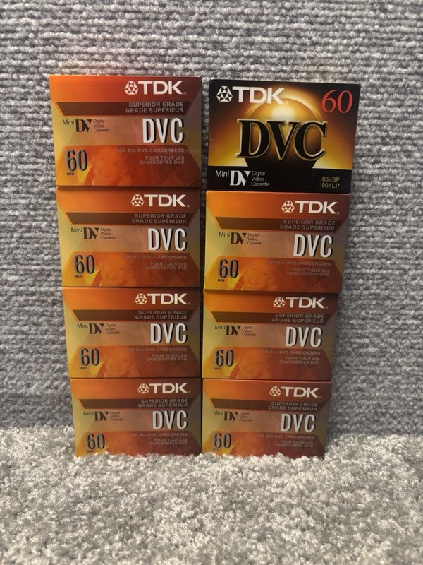 TDK DVC MiniDV 60 Min Video Tape - Lot Of 8 Sealed