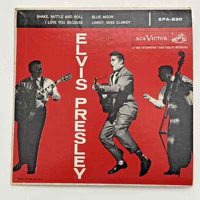 Elvis Presley Picture Sleeve EP Shake Rattle & Roll - RCA Victor EPA-830 - 1956