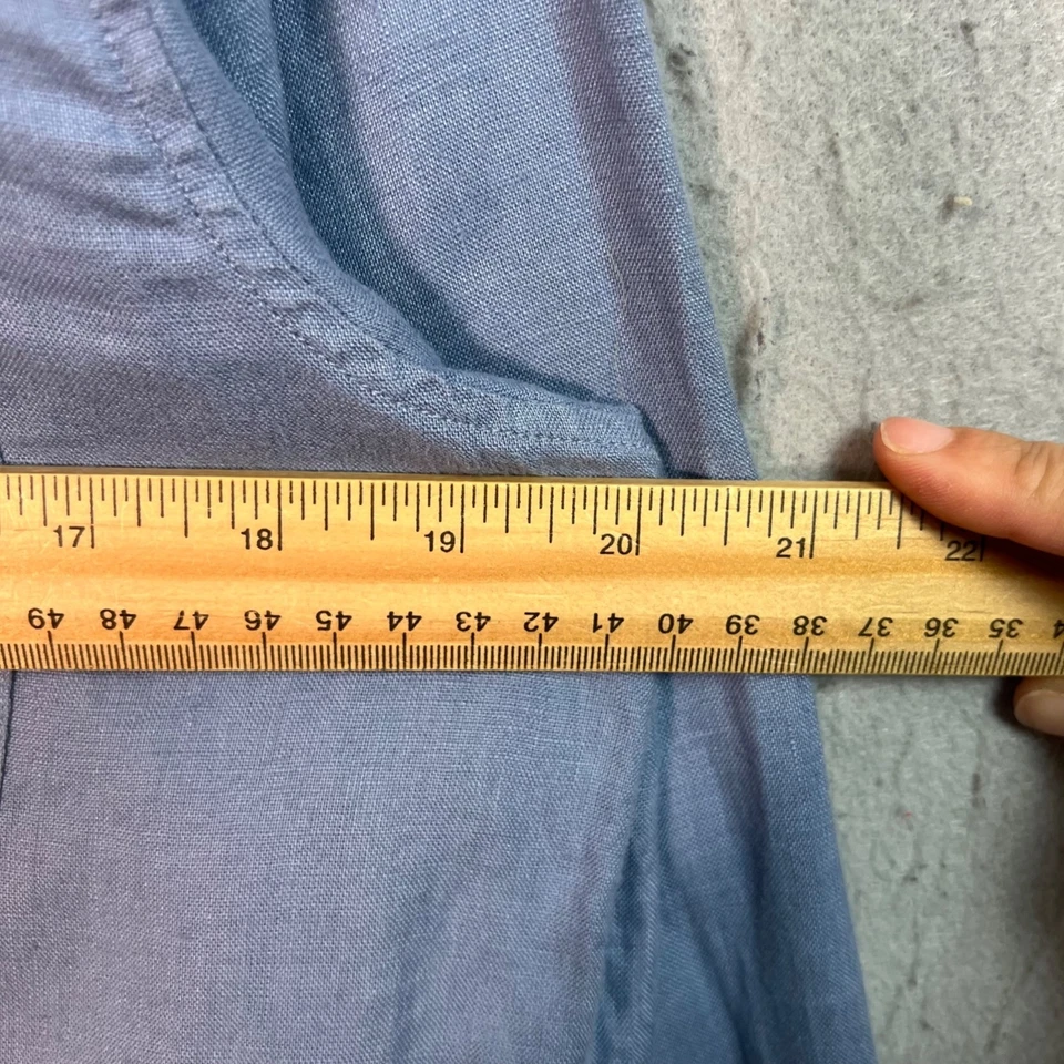 Club Monaco Mens Size Medium Slim Fit Blue Button-Down Shirt - Image 4 of 4