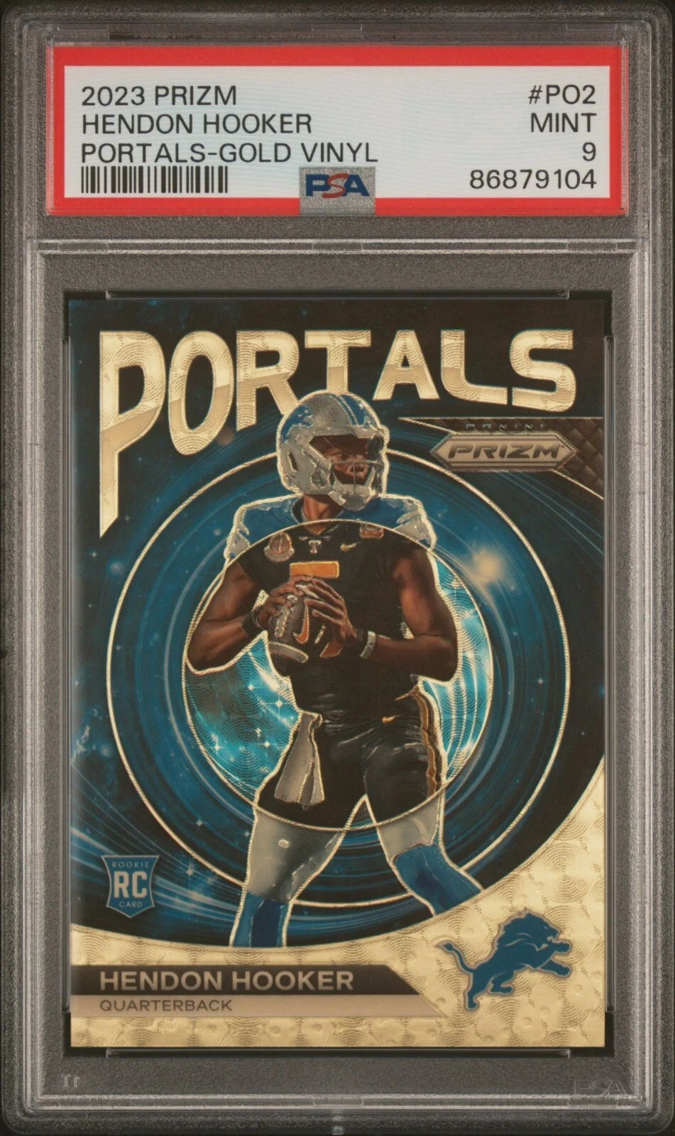 Hendon Hooker Panini Prizm Portals #PO2 Gold Vinyl