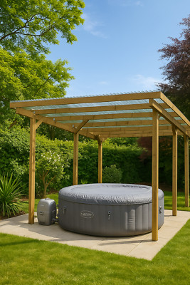 HOCHWERTIG! Holz Pergola Überdachung Carport + Dach 5x3m verschiedene Größen lieferbar