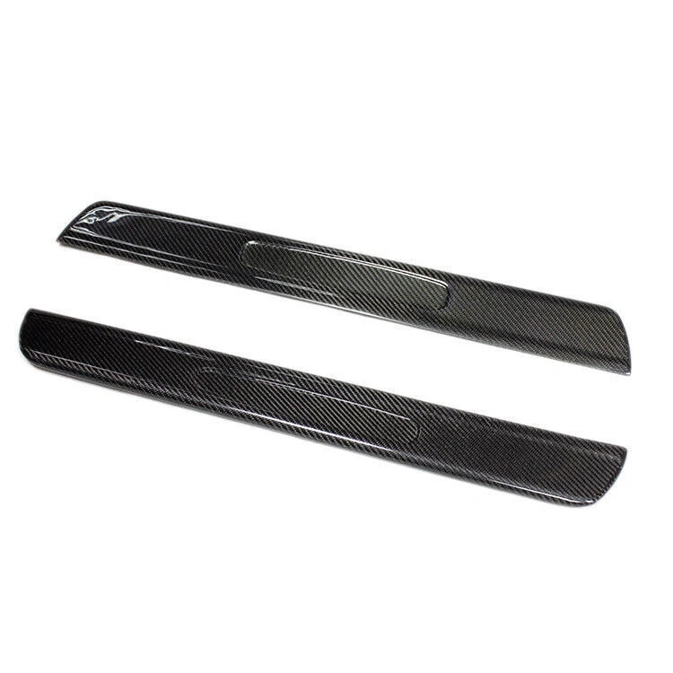 Cubierta protectora de paleta de umbral de puerta de fibra de carbono apta para Porsche 911 997 2004-2008 Foto 3 de 4