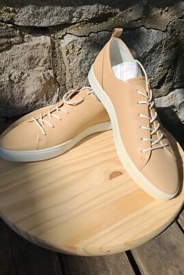Ecco Gillian Shoes Adult Size 11 US Powder Tan Leather White Sole Danish