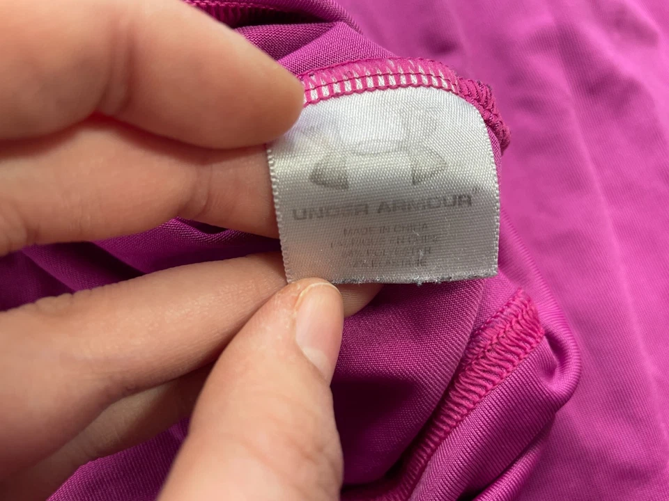 Chaqueta deportiva Under Armour para mujer talla M rosa elástica cremallera simulación alta yoga correr Foto 4 de 4