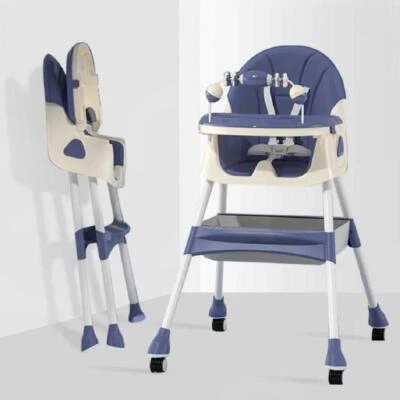 Foldable 4-In-1 Baby Highchair Infant High Feeding Seats Toddler Table Chair UK