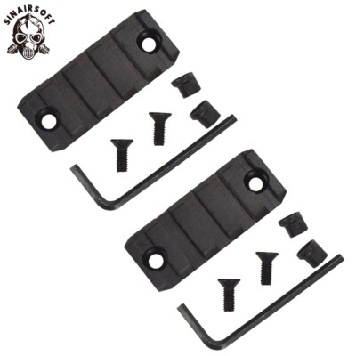 2 Stück Keymod 5 Slot 20mm Picatinny Weaver Rail Handschutz Aluminium 2 Zoll