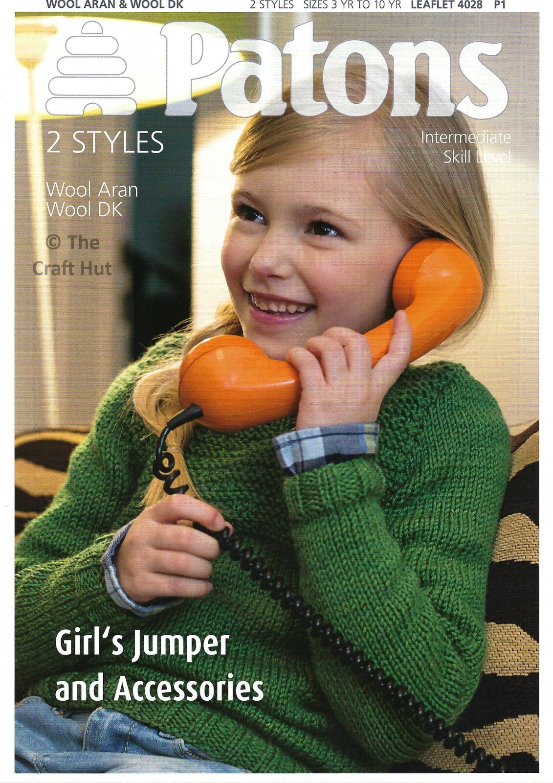 Hand Knitting PATTERN ONLY Patons Childs Jumper & Accessories Hat Scarf 4028 New