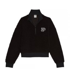 PINK COZY FLEECE HALF-ZIP PULLOVER LARGE