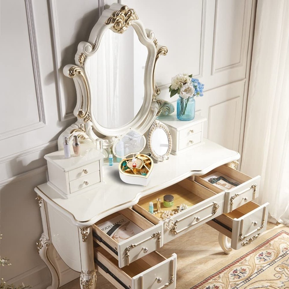 Heart Musical Jewellery Box, Musical Jewellery Storage Box with Dancing