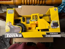 Tonka Steel Classics - Steam Roller - Made With Steel, Yellow Toy Truck, Boys 4+