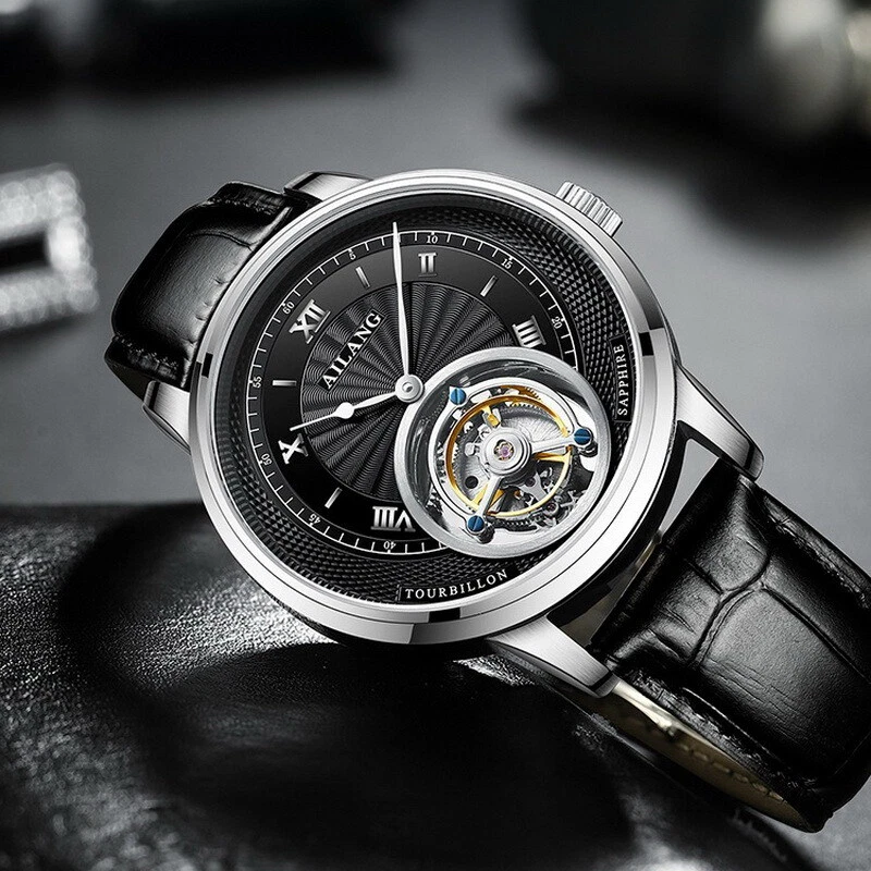 AILANG Sapphire Crystal Hollow Out Waterproof Tourbillon Manual Mechanical Watch - Image 2 of 4