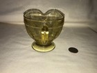 PRETTY VINTAGE GOLD YELLOW DEPRESSION GLASS CREAMER CREAM PITCHER Flower Design — photo 2