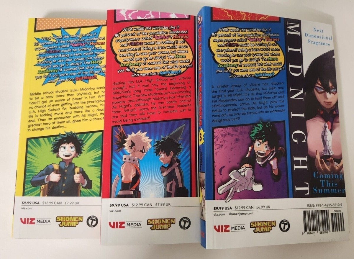 My Hero Academia Manga Vol. 1-3 English Set | eBay