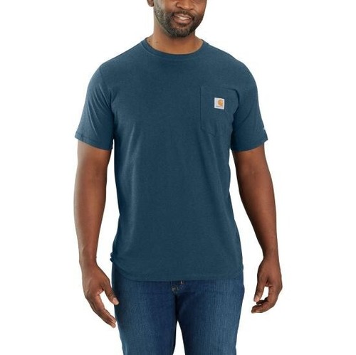 T-shirt uomo Carhartt 104616 - Force® vestibilità rilassata peso medio manica corta tasca - Foto 10 di 16