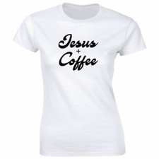 Jesus Plus Coffee Crew Neck T-Shirt for Women