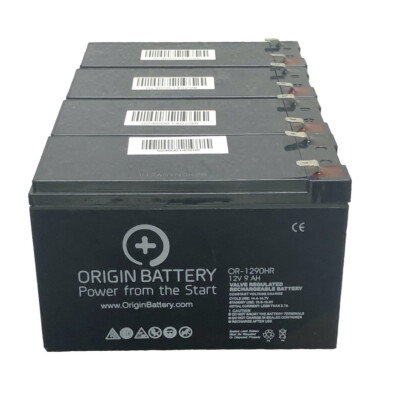 APC DLA1500RM2U Battery Replacement Kit - 4 Pack 12V 9AH High-Rate Discharge