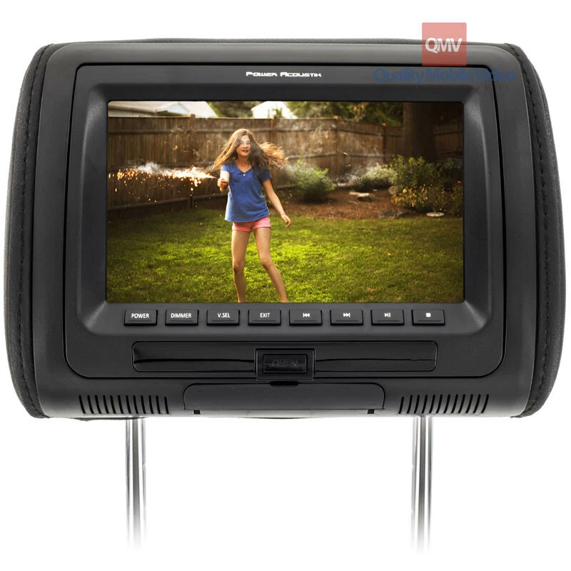 POWER ACOUSTIK HDVD-71CC Car Headrest 3-Color Pre-Loaded 7" Monitor DVD Player - Image 3 of 4