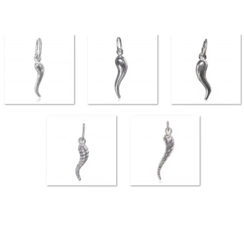 Good Luck Horn Charm Pendant 925 Sterling Silver Lucky - Choose your size