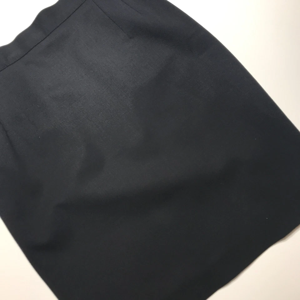 Falda Elegante Negra Lápiz Mezcla Lana Diseñadores Vintage Valentino Miss V Talla 46/16 Foto 3 de 4