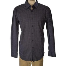 Boss Cotton Blend Dress Shirt Sz 18 XXL Slim Fit Stretch Italy EUC