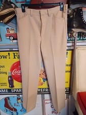 True Vtg Mid-century 1960s 1970s Polyester Kings Road Perma-Prest Pants FLAW