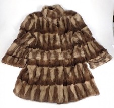 Echte Feh Eichh&ouml;rnchen Pelz Winter Jacke Mantel f&uuml;r Damen - Gr&ouml;&szlig;e 44