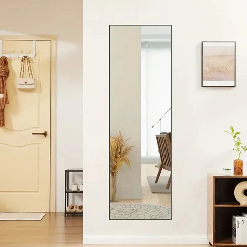59" x 16" Standing Full Body Mirror with Shatter-Proof Glass Vintage Chic Decor - Bild 1 von 9