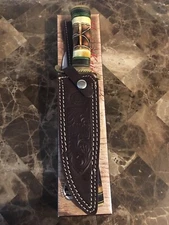 Chipaway Cutlery 12" Bowie Knife. Brown & Yellow Bone Handle. CW-3983BRB/YB.