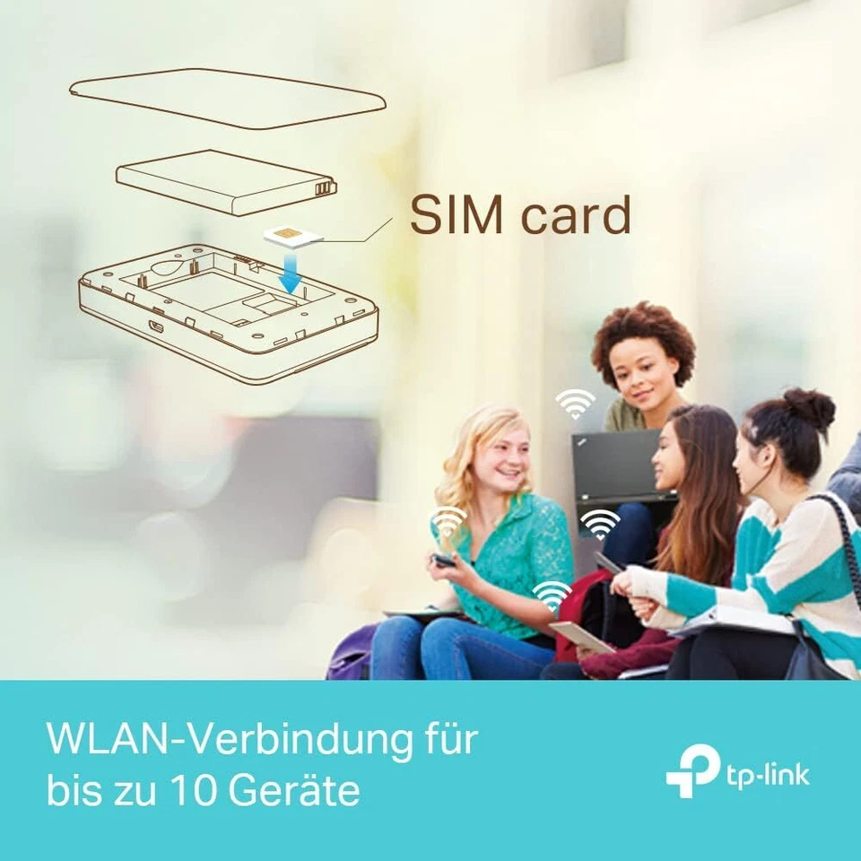 TP-Link M7350 4G (CAT4) 150Mbps 4G / LTE Hotspot Portable Wireless Router - Image 3 of 4