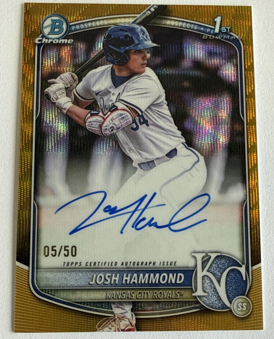 2025 Bowman Draft - Chrome Josh Hammond Gold Wave Autograph 05/50