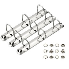 3 Set 1" A5 3 Hole D Ring Binder Mechanisms, 30mm Silver Tone
