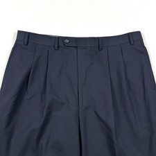 Lauren Ralph Lauren Men's Navy Wool Pleated Dress Pants Size 38x34
