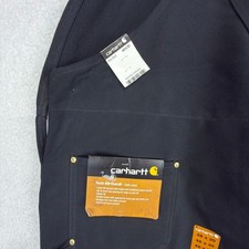 Carhartt Traditional Duck Bibs Overalls Quilt Lined 48x30 R02 BLK Black NOS NWT