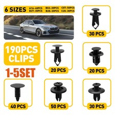 NEW ABS Black Bumper Fender Moulding Side Garnish Grille Retainer Clip1-5set