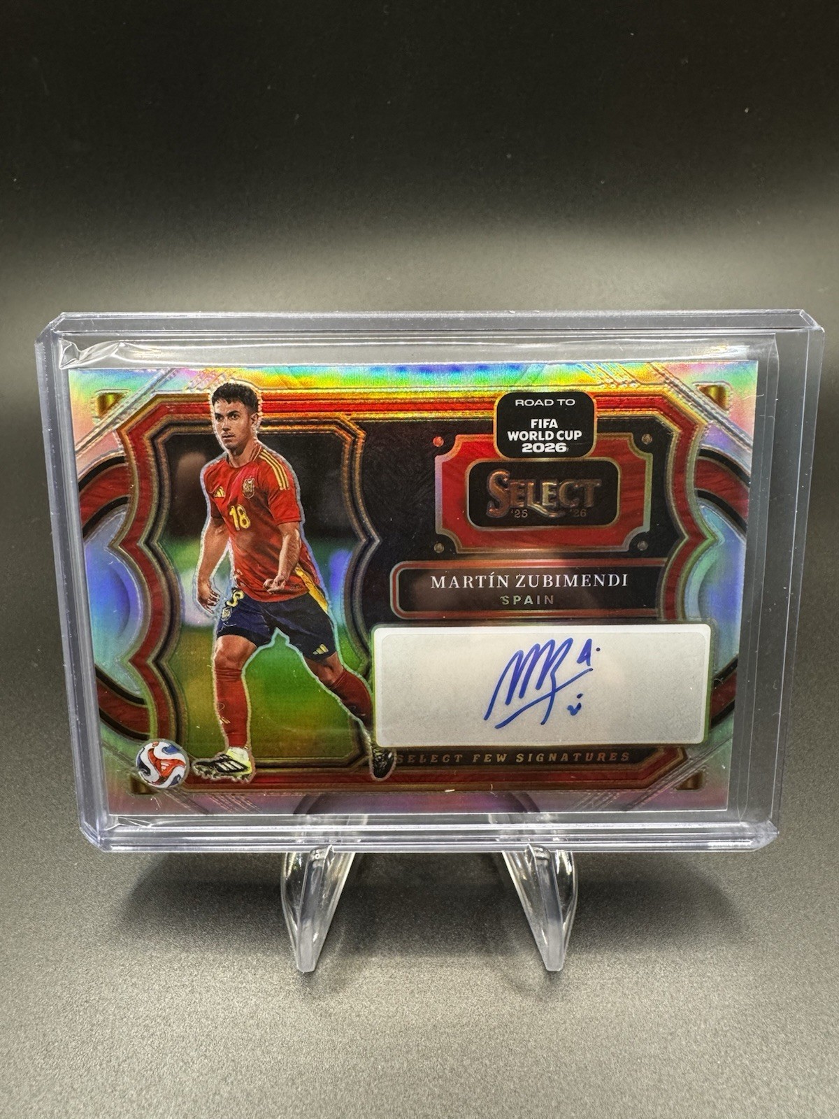 2025 Panini Select Road to FIFA - Martin Zubimendi Auto Spain view 1