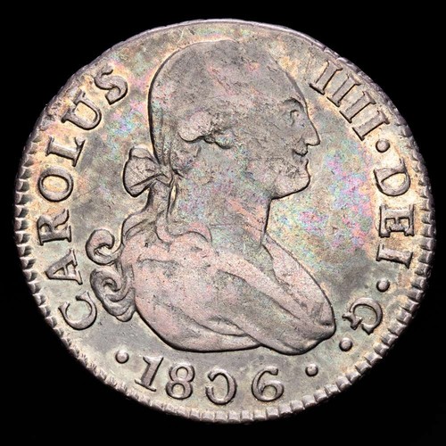 Carlos IV 2 Reales (5,98g) 1806 Sevilla Ensayador C·N AC-735 VF - Picture 2 of 3
