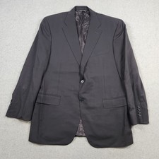Canali Wool Blazer Mens 44R Charcoal Gray Travel Water Resistant Made In Italy