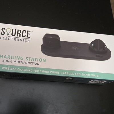 Source Electronics 6-in-1 Wireless Charging Station Black SE-413-BK