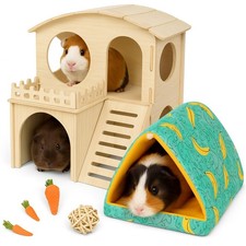Large Guinea Pig Hideout with Wooden House, Toys  Accessories   Includes Gui...