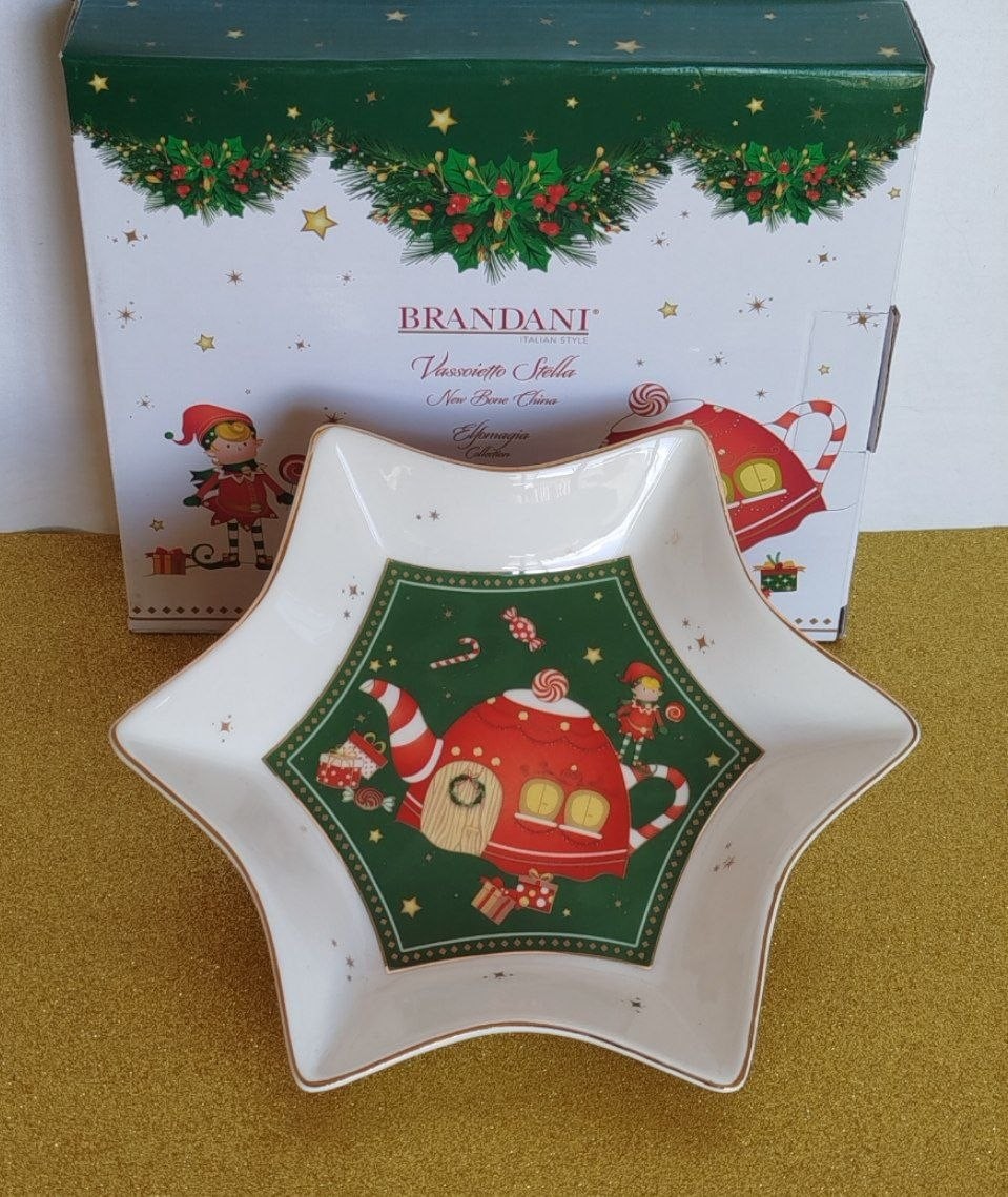 Brandani Vassoietto Stella Elfomagia Porcellana 20x20 cm, foto 3