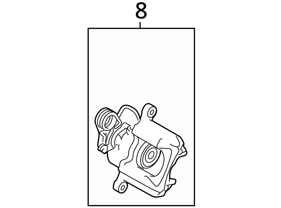 Pinza de freno izquierda conductor trasero Lincoln MKS 2009-2012 ERLFF Foto 3 de 3
