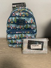 Loungefly Nuevo/Nuevo con Etiquetas Mochila + Conjunto Cartera Robin Hood Sherwood Bosque Disney