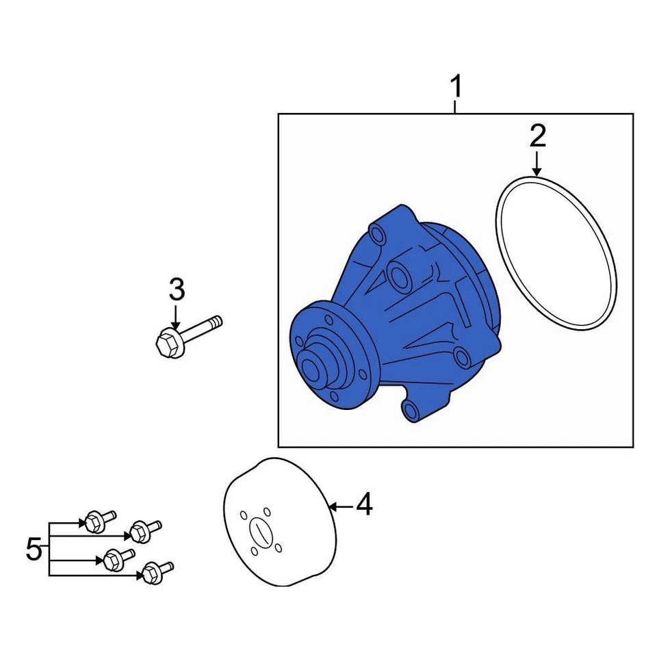 For Ford F-150 2007-2008 Ford 4C3Z8501D Engine Water Pump Foto 3 de 4